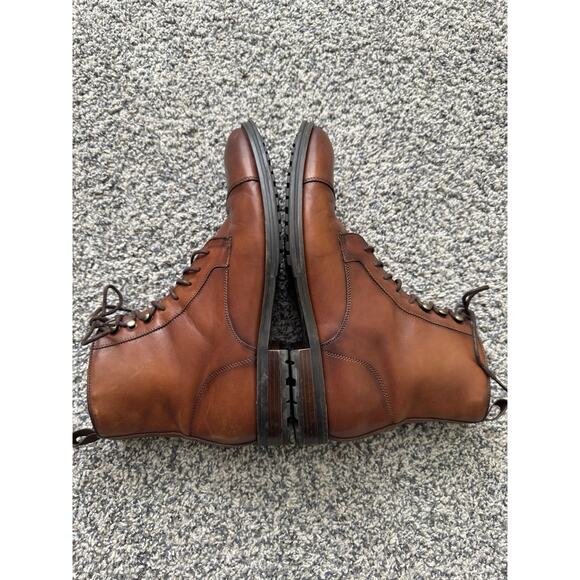 Steve Madden Daylon Cap Toe Derby Boot Men’s 10 Leather Brown Side Zip main image 4